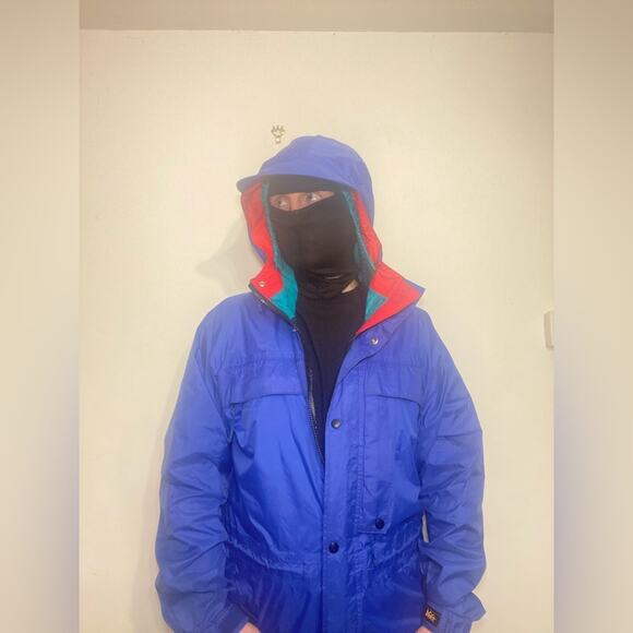 🌧️ Vintage 1993 REI Color-Blocked Raincoat 🌧️ - Picture 1 of 10